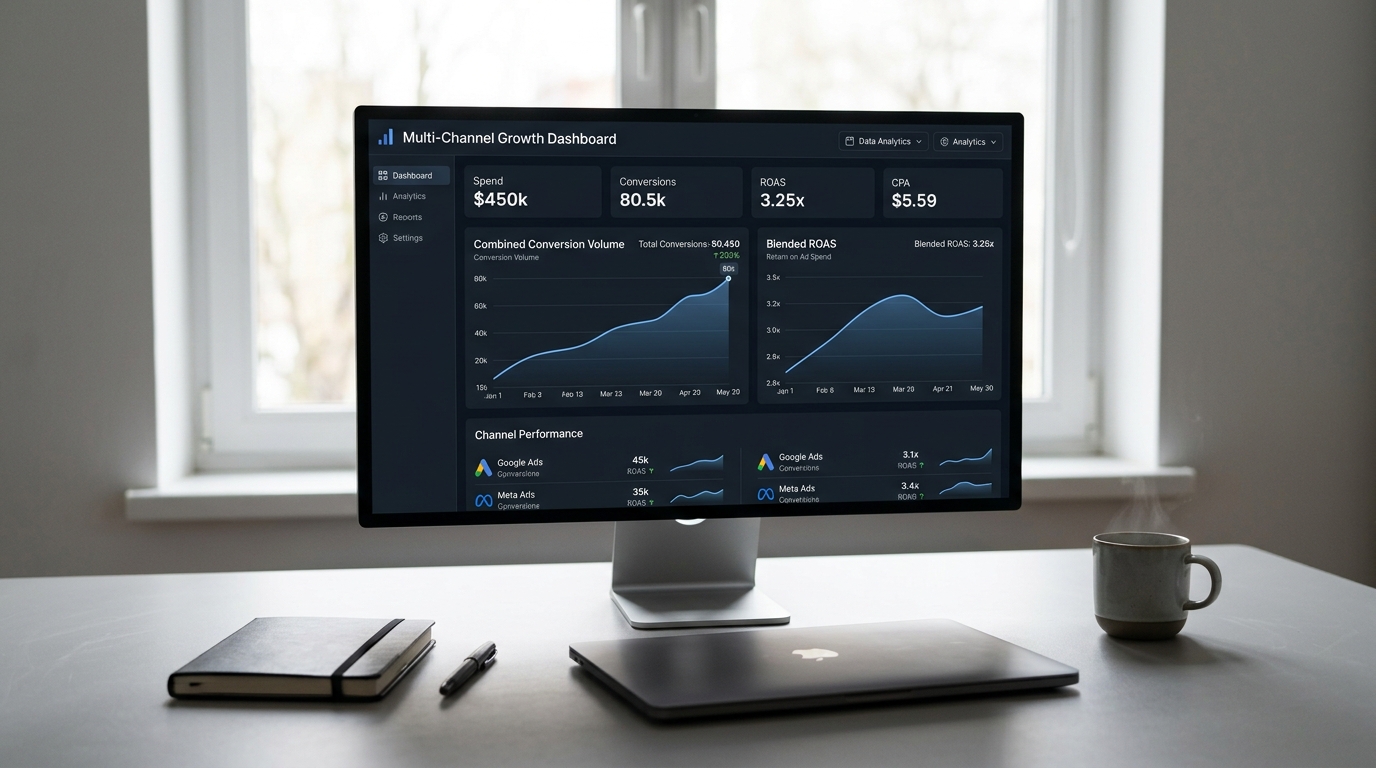 Multi-Channel Growth Dashboard & ROAS Scaling